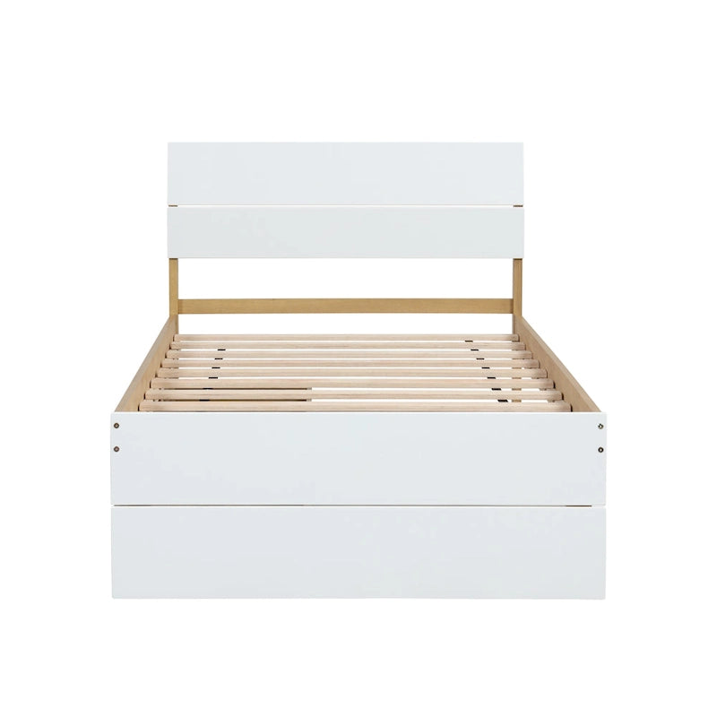 Modern Twin Bed Frame With Trundle Bed