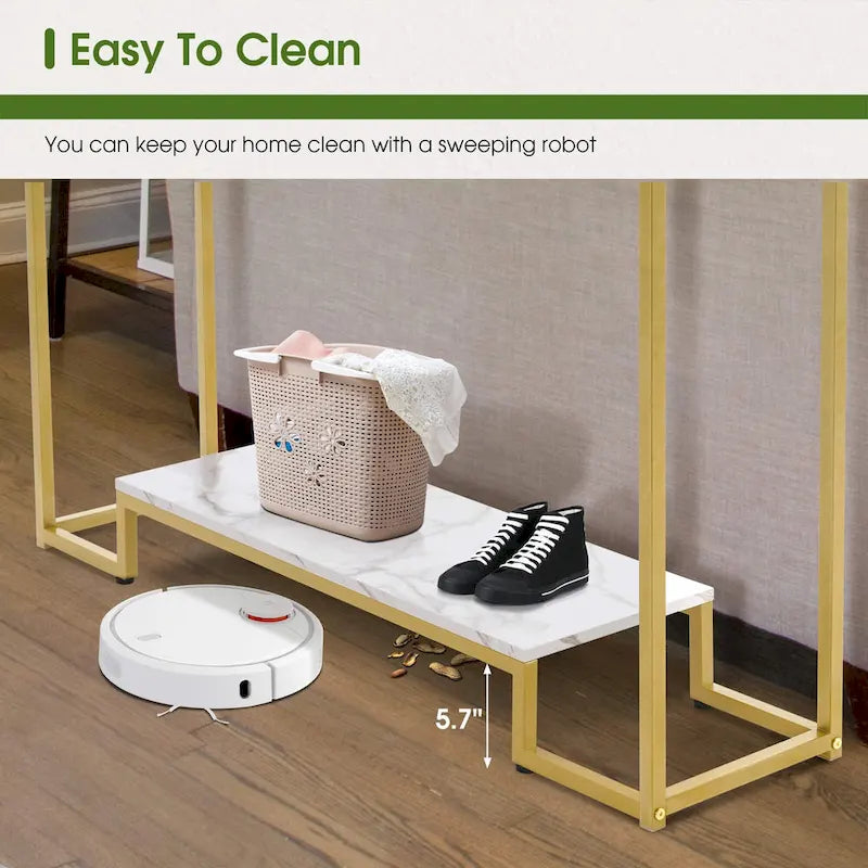 Console Table, Entryway Table with Shoe Storage, Narrow Long Sofa Table